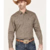 Rodeo Clothing Men's Medallion Print Long Sleeve Snap Western Shirt