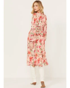 Flying Tomato Women's Floral Print Long Sleeve Midi Dress -Velora Studio Shop 2000388710 650 P4