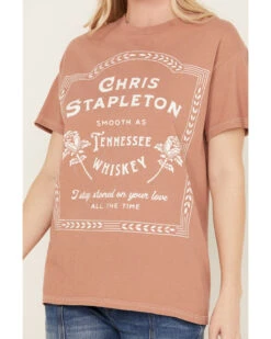 Merch Traffic Women's Chris Stapleton Rose Short Sleeve Graphic Tee -Velora Studio Shop 2000391030 220 P3