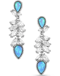 Montana Silversmiths Women's Mystic Falls Opal Crystal Earrings