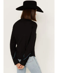 Scully Women's Floral Embroidered Long Sleeve Snap Western Shirt -Velora Studio Shop 2000393053 001 P4