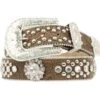 Blazin Roxx Concho Studded Floral Embossed Western Belt