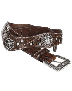 Ariat Scalloped Hand Tooled & Embellished Western Belt