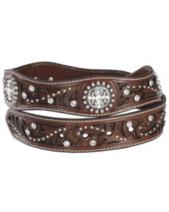 Ariat Scalloped Hand Tooled & Embellished Western Belt -Velora Studio Shop 258U52 41 P2