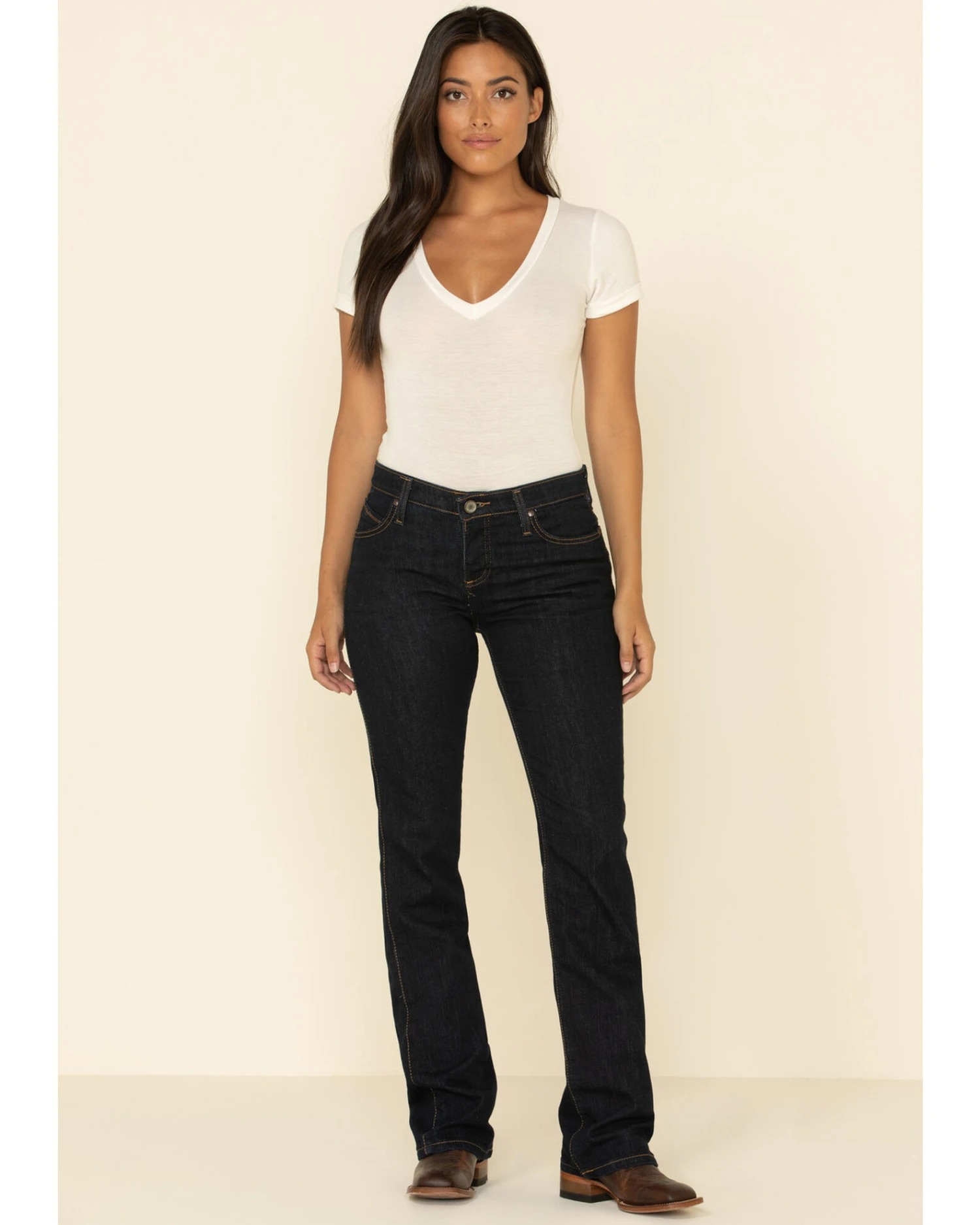 Wrangler Women's Dark Dynasty Ultimate Riding Q-Baby Jeans 2 Wrangler Women's Dark Dynasty Ultimate Riding Q-Baby Jeans - Image 2