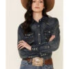 Wrangler Women's Long Sleeve Vintage Denim Shirt